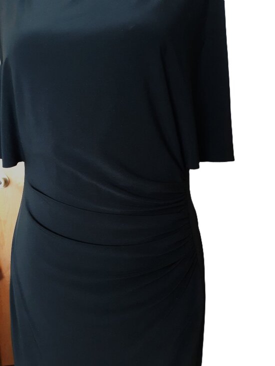 Lauren Ralph Lauren Black And White Midi Dress Size 8 - Picture 3 of 6